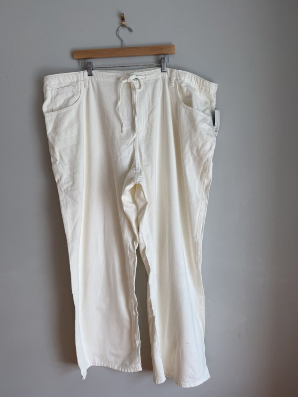 NWT Parke x Target Mid Rise Drawstring Baggy Jeans Cream Size 24 $55 [jb] - Picture 4 of 8